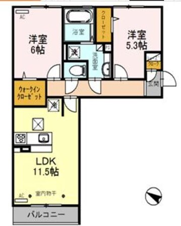 ロイジェントパークスレイクタウンII　Ａ棟の物件間取画像